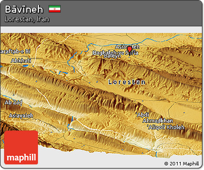 Physical Panoramic Map of Bāvīneh