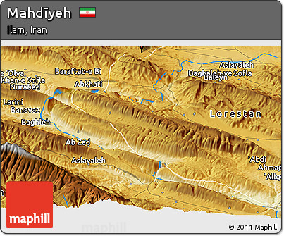Physical Panoramic Map of Mahdīyeh