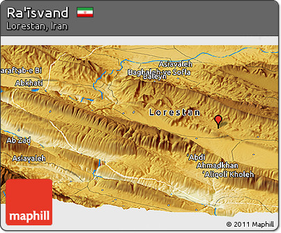Physical Panoramic Map of Ra'īsvand