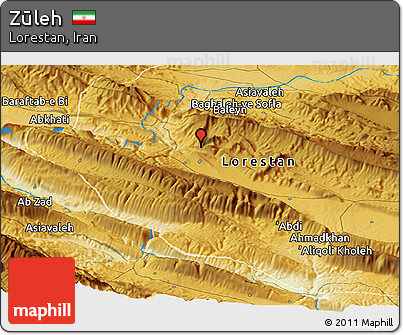 Physical Panoramic Map of Zūleh