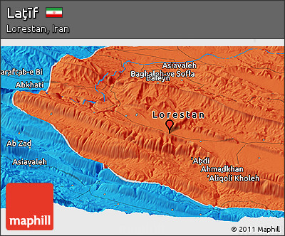 Political Panoramic Map of Laţīf