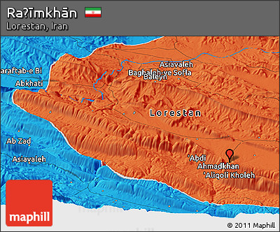 Political Panoramic Map of Raḩīmkhān