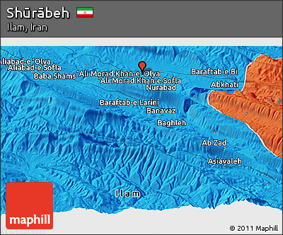 Political Panoramic Map of Shūrābeh
