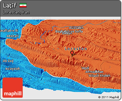 Political Panoramic Map of Laţīf