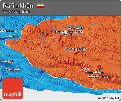 Political Panoramic Map of Raḩīmkhān