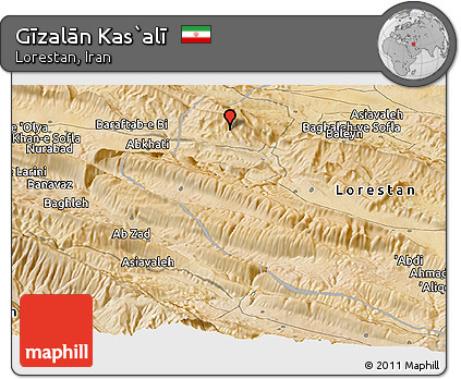 Satellite Panoramic Map of Gīzalān Kas`alī