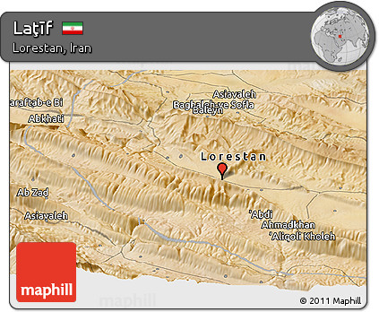 Satellite Panoramic Map of Laţīf