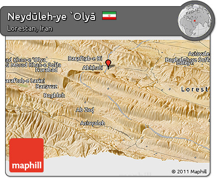 Satellite Panoramic Map of Neydūleh-ye `Olyā