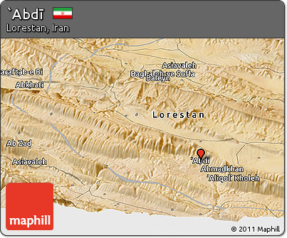 Satellite Panoramic Map of `Abdī