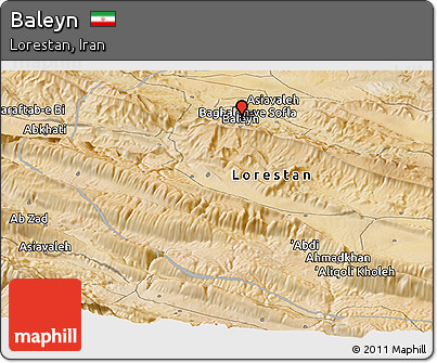Satellite Panoramic Map of Baleyn