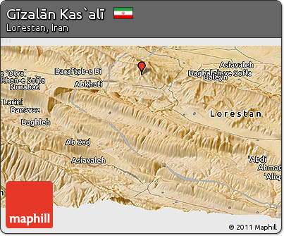 Satellite Panoramic Map of Gīzalān Kas`alī