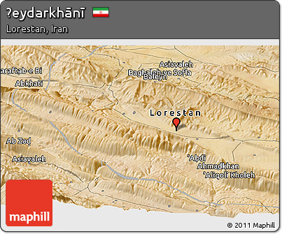 Satellite Panoramic Map of Ḩeydarkhānī