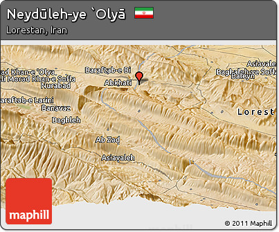 Satellite Panoramic Map of Neydūleh-ye `Olyā
