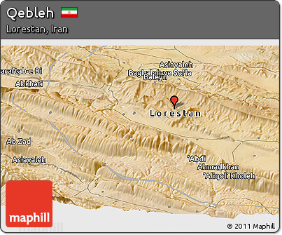 Satellite Panoramic Map of Qebleh