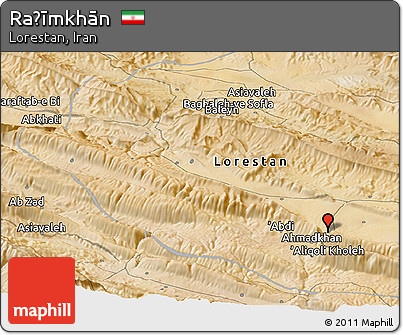 Satellite Panoramic Map of Raḩīmkhān