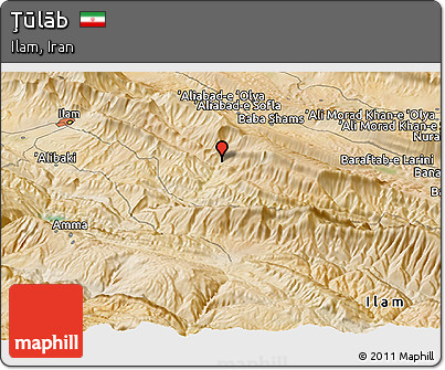 Satellite Panoramic Map of Ţūlāb
