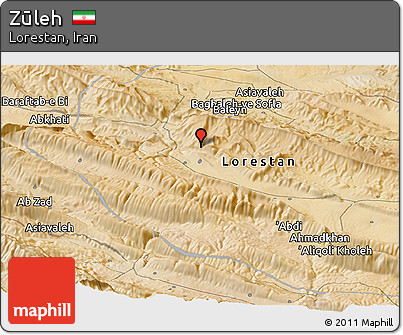 Satellite Panoramic Map of Zūleh