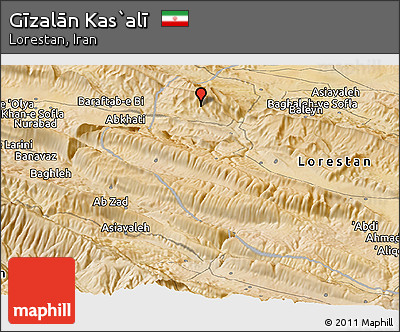 Satellite Panoramic Map of Gīzalān Kas`alī