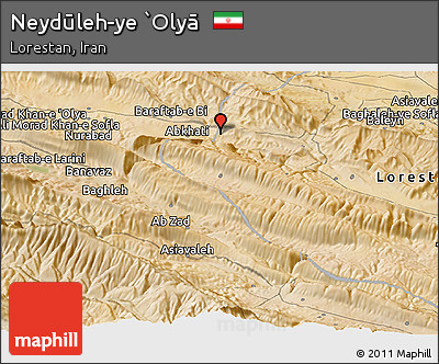 Satellite Panoramic Map of Neydūleh-ye `Olyā