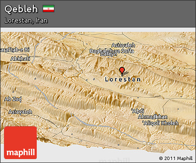 Satellite Panoramic Map of Qebleh