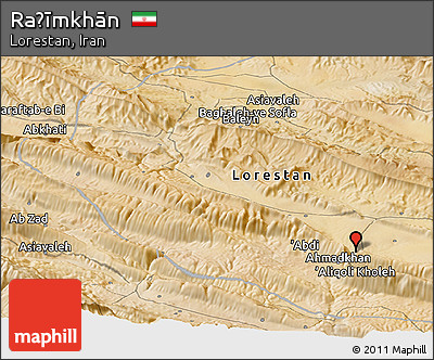 Satellite Panoramic Map of Raḩīmkhān