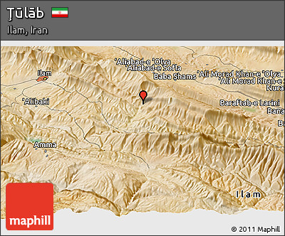Satellite Panoramic Map of Ţūlāb