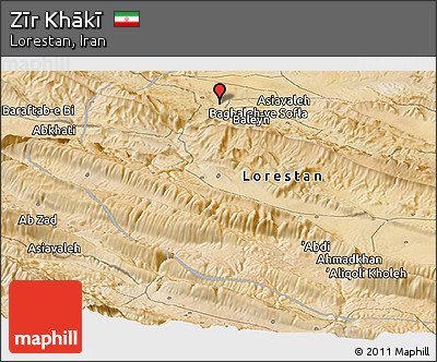 Satellite Panoramic Map of Zīr Khākī