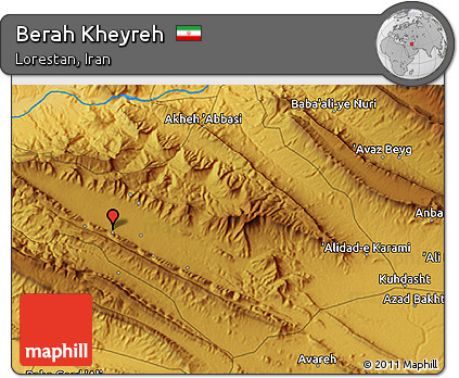 Physical 3D Map of Berah Kheyreh