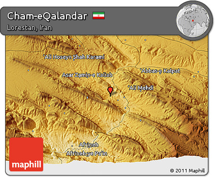 Physical 3D Map of Cham-eQalandar