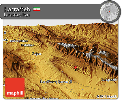 Physical 3D Map of Harrafteh