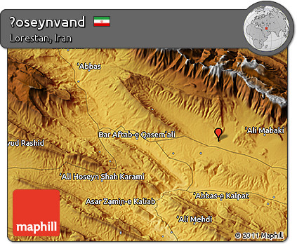 Physical 3D Map of Ḩoseynvand