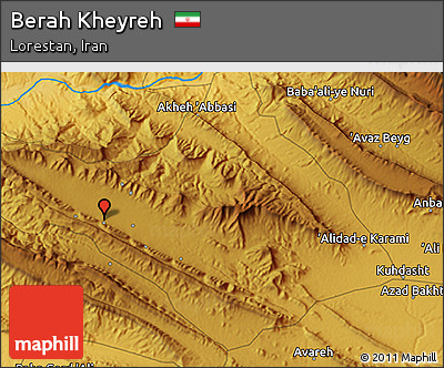 Physical 3D Map of Berah Kheyreh