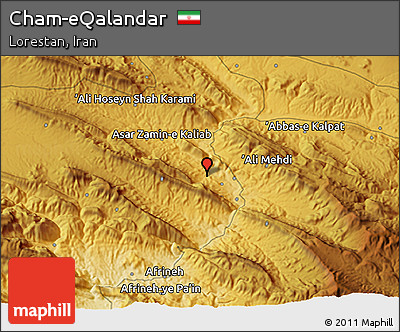 Physical 3D Map of Cham-eQalandar