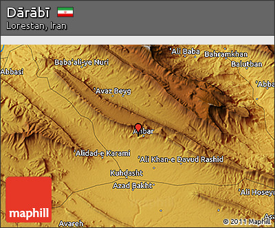 Physical 3D Map of Dārābī