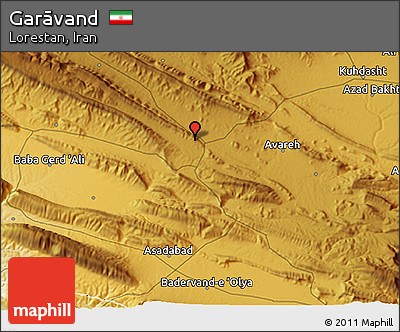 Physical 3D Map of Garāvand