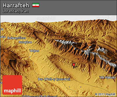 Physical 3D Map of Harrafteh