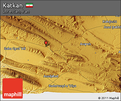 Physical 3D Map of Katkan
