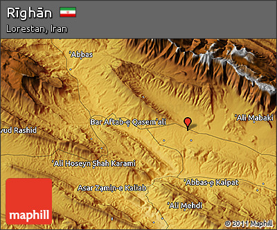 Physical 3D Map of Rīghān