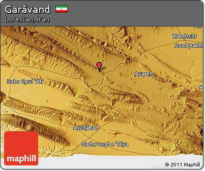 Physical 3D Map of Garāvand