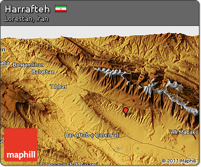 Physical 3D Map of Harrafteh