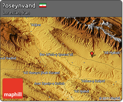 Physical 3D Map of Ḩoseynvand