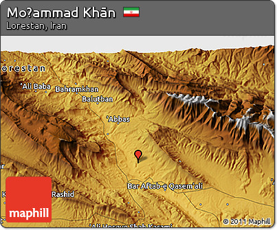 Physical 3D Map of Moḩammad Khān
