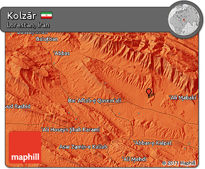 Political 3D Map of Kolzār