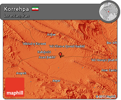 Political 3D Map of Korrehpa