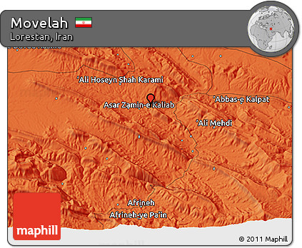 Political 3D Map of Movelah