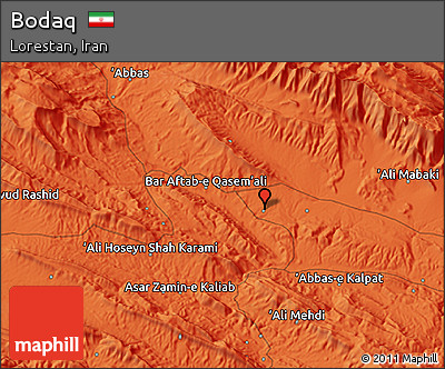 Political 3D Map of Bodaq