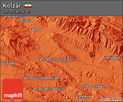 Political 3D Map of Kolzār