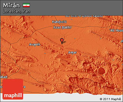 Political 3D Map of Mīrān