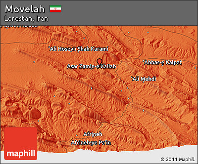 Political 3D Map of Movelah