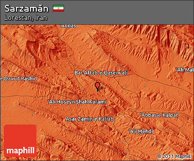 Political 3D Map of Sarzamān